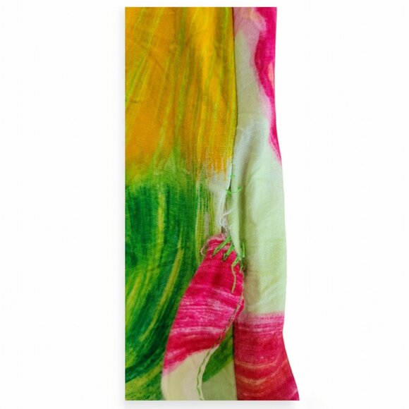 90s Jams World Vintage Hawaiian Floral Dress L - Picture 12 of 13